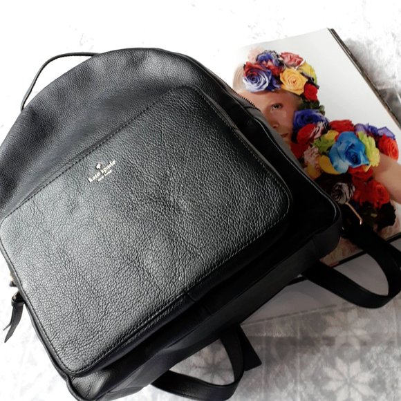 NWT Kate Spade black leather backpack handbag - Picture 3 of 8